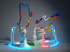 Neon Light and Ceramics: opera di R. Giovannini